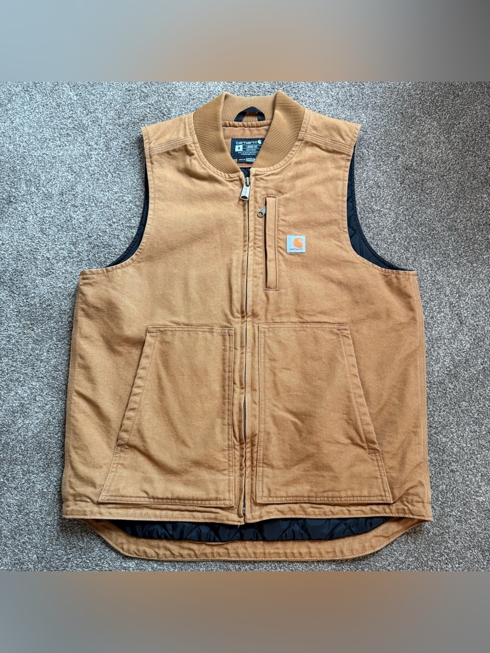 Carhartt Men’s Loose Fit Duck Vest Size Medium